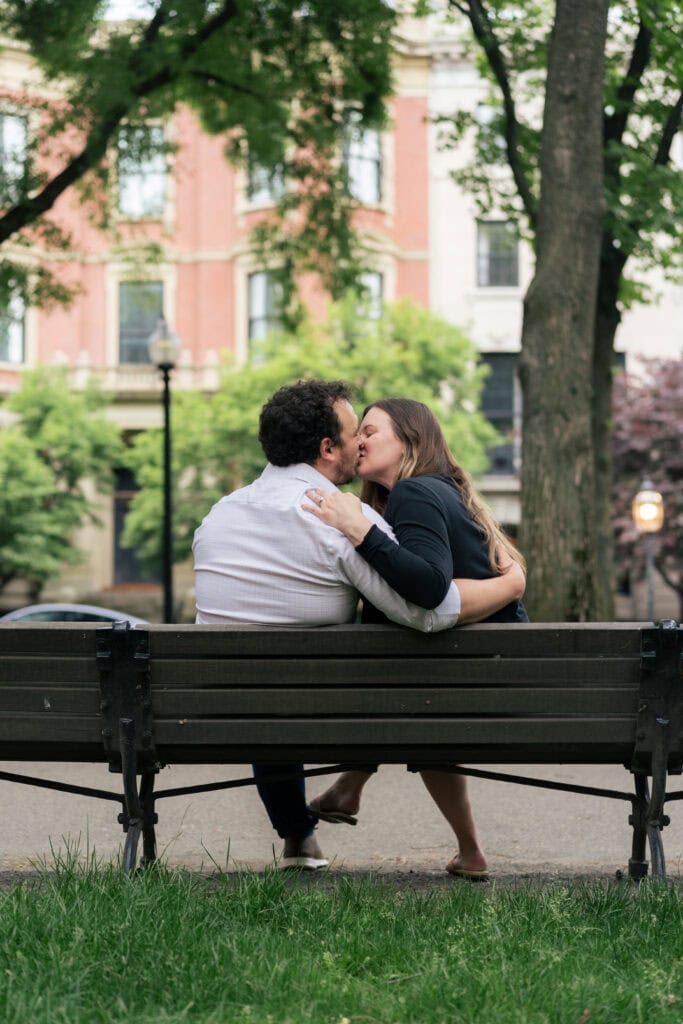 Surprise proposal at the Boston Public Garden and Commonwealth Avenue Mall