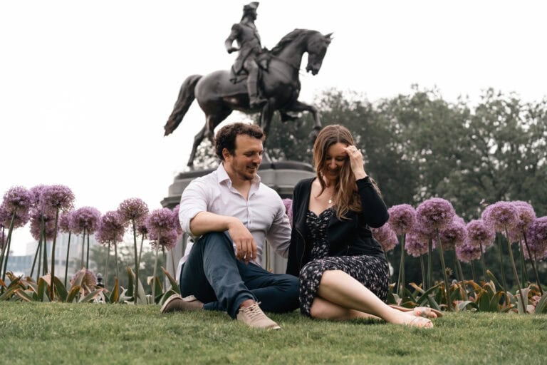 Surprise proposal at the Boston Public Garden