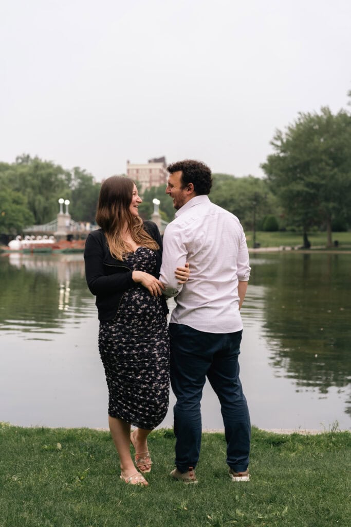 Surprise proposal at the Boston Public Garden and Commonwealth Avenue Mall