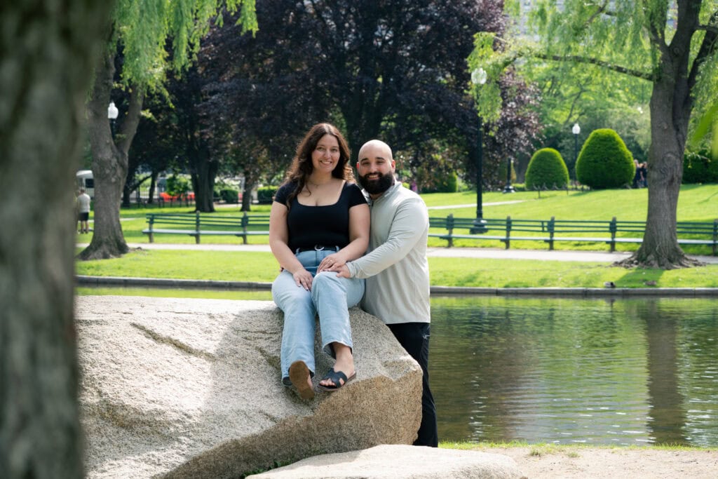 surprise proposal at the Boston Public Garden